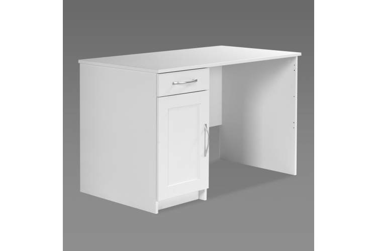 Стол КАСТОР письменный с одной тумбой и одним ящиком, цвет белый