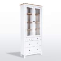 САГА/Хемнэс шкаф с витриной 90 белый/ясень САГА/Хемнэс шкаф с витриной 90 белый/ясень