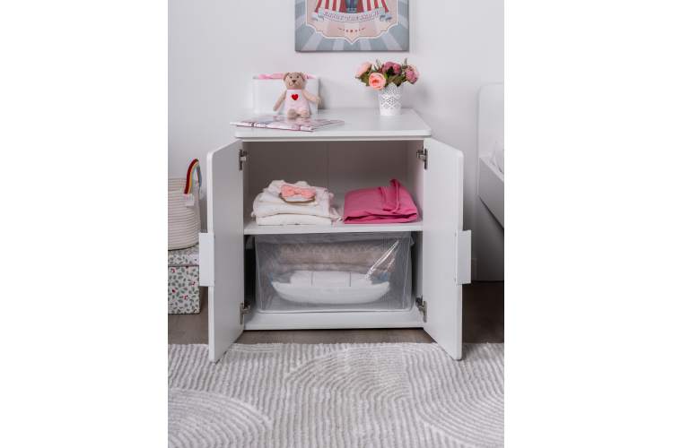 СТУВА / ПИКСИ шкаф распашной с 2 дверьми 60x57x63, мечтательный пион-5