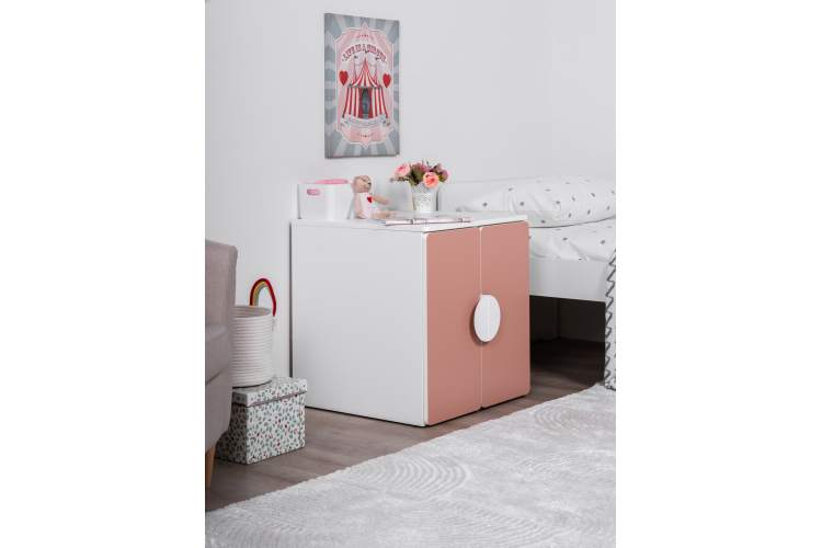 СТУВА / ПИКСИ шкаф распашной с 2 дверьми 60x57x63, мечтательный пион-4