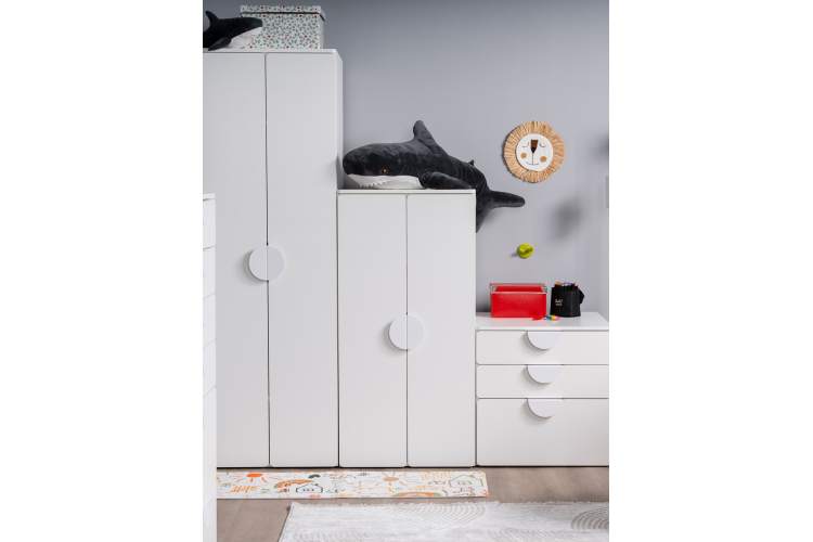 СТУВА / ПИКСИ шкаф распашной с 2 дверьми и полкой 60х57х123, робкий подснежник-6