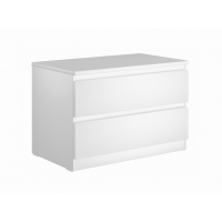 Комод МАЛЬТА ИКЕА / IKEA низкий с двумя выдвижными ящиками, цвет белый Комод МАЛЬТА ИКЕА / IKEA низкий с двумя выдвижными ящиками, цвет белый