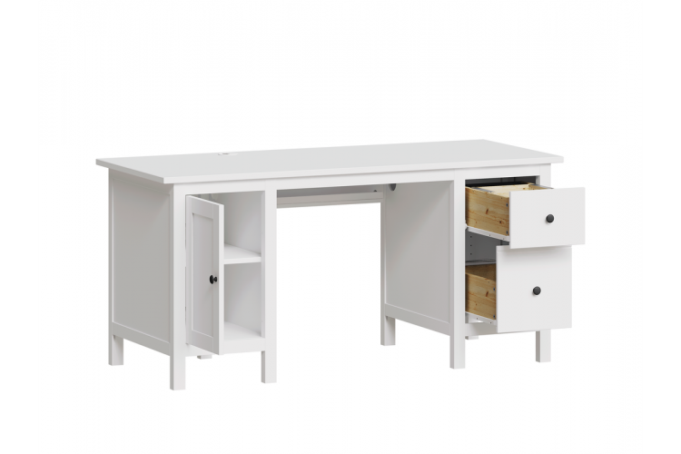 Стол письменный 12 «Кантри» арт.410035002300 /Белый лак/-1