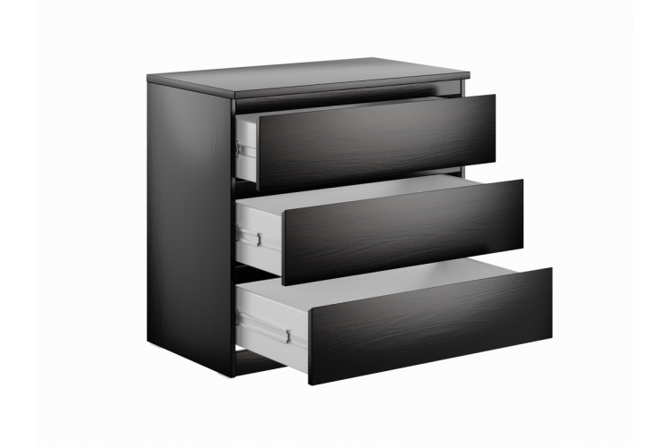 9.05.02.040.5 MALTA комод 3 ящика без доводчиков 80х76 Дуб Венге RU-1