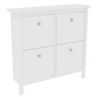 Тумба 04 Кантри с четырьмя откидными полками , массив сосны, цвет белый