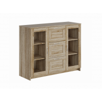 BRIMNES / СИРИУС тумба с двумя стеклянными дверьми и тремя ящиками, цвет Дуб Сонома ИКЕА (IKEA) BRIMNES / СИРИУС тумба с двумя стеклянными дверьми и тремя ящиками, цвет Дуб Сонома ИКЕА (IKEA)