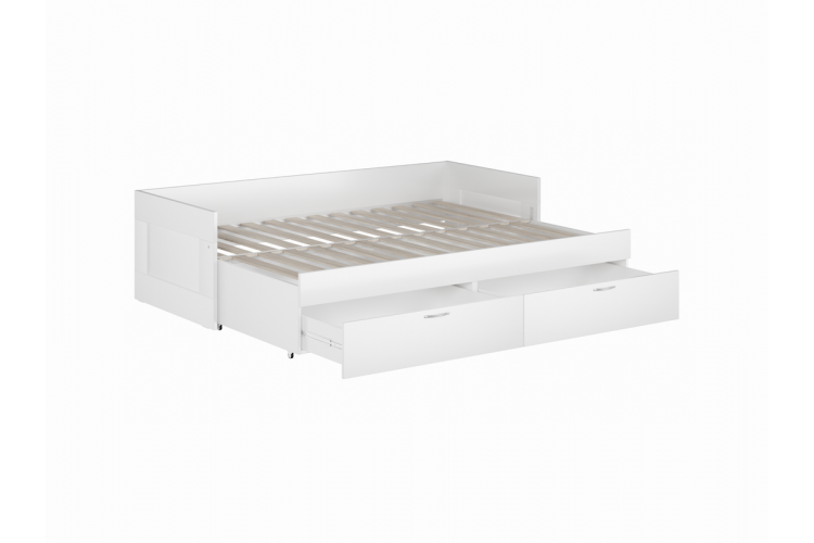 2.02.08.410.1 СИРИУС кровать раздвижная 80х200 белая RU-1