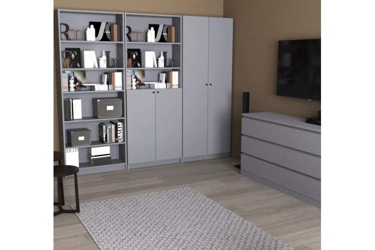 БИЛЛИ / Варма Стэнд Дор 190 дверь для стеллажа 39х190х1,6, серый-2