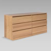 МАЛЬМ / VARMA Прайм Комод ИКЕА 6Д 160x77x48 шпон дуб беленый