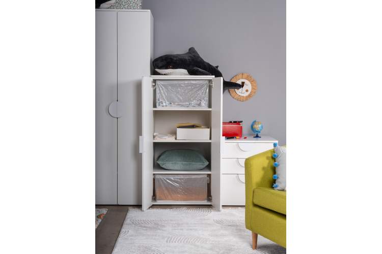 СТУВА / ПИКСИ шкаф распашной с 2 дверьми и 3 полками 60х57х123, робкий подснежник-5