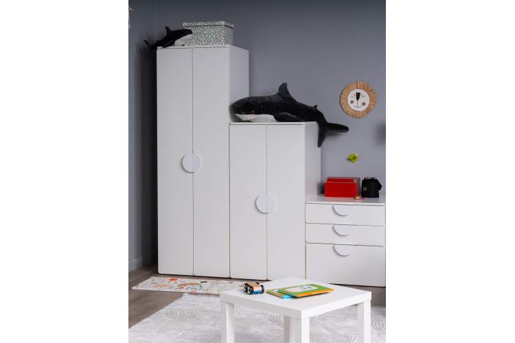 СТУВА / ПИКСИ шкаф распашной с 2 дверьми и 3 полками 60х57х123, робкий подснежник-6