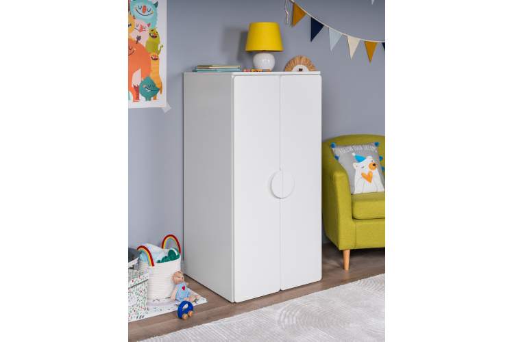 СТУВА / ПИКСИ шкаф распашной с 2 дверьми и 3 полками 60х57х123, робкий подснежник-4