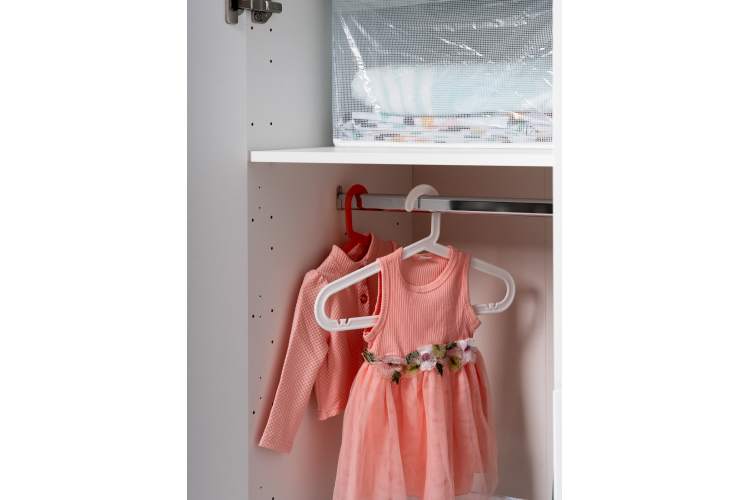 СТУВА / ПИКСИ шкаф распашной с 2 дверьми и полкой 60х57х123, мечтательный пион-6