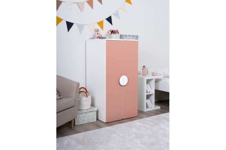 СТУВА / ПИКСИ шкаф распашной с 2 дверьми и полкой 60х57х123, мечтательный пион-4