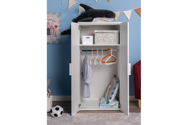 СТУВА / ПИКСИ шкаф распашной с 2 дверьми и полкой 60х57х123, озорной василек-5