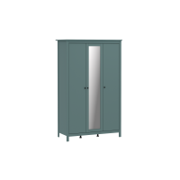 Шкаф IKEA ХЕМНЭС / САГА 3 двери с зеркалом темно-бирюзовый