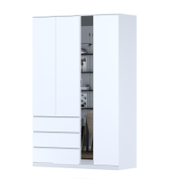 Шкаф МАЛЬМ / Варма Стор 144 шкаф распашной с зеркалом распашной с зеркалом 222х144х57, белый