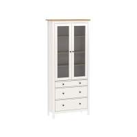 САГА / ХЕМНЭС шкаф с витриной 90 белый/ясень САГА / ХЕМНЭС шкаф с витриной 90 белый/ясень