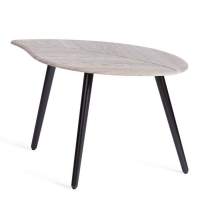 Журнальный стол RIMMINI мдф, 90х50х47см, скания темный/черный в гостиную