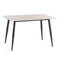 Стол обеденный Austen/Остин столешница керамика (матовая) /опоры металл, белый/черный, 120x80x75(+1) см Стол обеденный Austen/Остин столешница керамика (матовая) /опоры металл, белый/черный, 120x80x75(+1) см