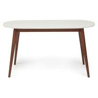 Стол обеденный MAX (Макс) основание бук, столешница мдф, 140 х 80 х 75см, Белый + Коричневый Стол обеденный MAX (Макс) основание бук, столешница мдф, 140 х 80 х 75см, Белый + Коричневый