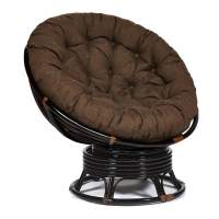Кресло-качалка PAPASAN/ПАПАСАН w 23/01 B /с подушкой/ 115х78х104 см, Antique brown (античный черно-коричневый), ткань Коричневый, 3М7-147 Кресло-качалка PAPASAN/ПАПАСАН w 23/01 B /с подушкой/ 115х78х104 см, Antique brown (античный черно-коричневый), ткань Коричневый, 3М7-147