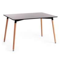 Стол JOHN (mod. T1001) МДФ/дерево, 120 х 80 х 75 см , Black (черный)/ Natural (натуральный) Стол JOHN (mod. T1001) МДФ/дерево, 120 х 80 х 75 см , Black (черный)/ Natural (натуральный)
