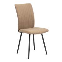 Стул обеденный Monte Carlo ткань велюр, 48х55х93, бежевый/черный, (Porsche 5) Стул обеденный Monte Carlo ткань велюр, 48х55х93, бежевый/черный, (Porsche 5)