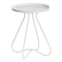 Столик журнальный GLAND 1 шт. в упаковке металл, 40*40*45см, белый Столик журнальный GLAND 1 шт. в упаковке металл, 40*40*45см, белый