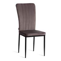 Стул VERTER (mod. BC577-DC) металл, флок, 41 х 52 х 95 см, Dark grey (темно-серый) HLR24 / черный (Комплект из 6 шт.)