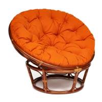 Кресло PAPASAN/ПАПАСАН 23/01 W /с подушкой/ диаметр подушки 122 см, 115х101х104 см, Pecan (орех), ткань Оранжевый, С 23 Кресло PAPASAN/ПАПАСАН 23/01 W /с подушкой/ диаметр подушки 122 см, 115х101х104 см, Pecan (орех), ткань Оранжевый, С 23