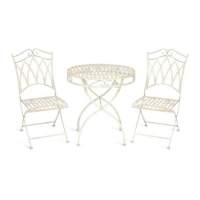 Комплект (стол + 2 стула) Secret de Maison PALLADIO (mod. PL08-8668/8669) металл, стол: 70х74,5см, стул: 45х40,5х94см, белый антик (antique white) Комплект (стол + 2 стула) Secret de Maison PALLADIO (mod. PL08-8668/8669) металл, стол: 70х74,5см, стул: 45х40,5х94см, белый антик (antique white)