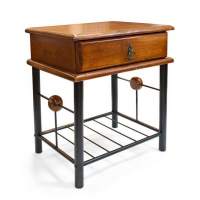 Тумба прикроватная AT-300 48х37х56см, Красный дуб в гостиную