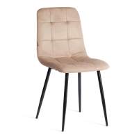 Стул CHILLY (mod. JSC-220) / 1 шт. в упаковке Велюр/металл , 44,5х52,5х88 см, Beige (бежевый) HLR8 / черный Стул CHILLY (mod. JSC-220) / 1 шт. в упаковке Велюр/металл , 44,5х52,5х88 см, Beige (бежевый) HLR8 / черный