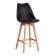Стул барный TULIP BAR (mod. C1014H-1) / 1 шт. в упаковке пластик/дерево, 42 х 47,5 х 104 см, Black (Черный) 3010/ натуральный