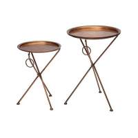 Набор из 2-х складных столиков Secret De Maison DEWI ( mod. M-5259 AB ) металл, 47х47х67/39х39х54, античная медь Набор из 2-х складных столиков Secret De Maison DEWI ( mod. M-5259 AB ) металл, 47х47х67/39х39х54, античная медь