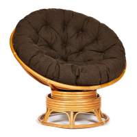 Кресло-качалка PAPASAN/ПАПАСАН w 23/01 B /с подушкой/ 115х78х104 см, Honey (мед), ткань Коричневый, 3М7-147 Кресло-качалка PAPASAN/ПАПАСАН w 23/01 B /с подушкой/ 115х78х104 см, Honey (мед), ткань Коричневый, 3М7-147