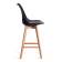 Стул барный TULIP BAR (mod. C1014H-1) / 1 шт. в упаковке пластик/дерево, 42 х 47,5 х 104 см, Black (Черный) 3010/ натуральный