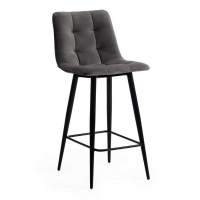 Стул полубарный CHILLY (mod. 7095пб ) / 1 шт. в упаковке ткань/металл, 53x44x94 см, высота до сиденья 66 см, серый barkhat 26/черный Стул полубарный CHILLY (mod. 7095пб ) / 1 шт. в упаковке ткань/металл, 53x44x94 см, высота до сиденья 66 см, серый barkhat 26/черный