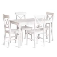 Обеденный комплект Хадсон (стол + 4 стула)/ Hudson Dining Set (mod.0102) МДФ/тополь/меламин, стол: 118х74х73 см, стул: 42,5x46,5x93,5 см, White (белый) Обеденный комплект Хадсон (стол + 4 стула)/ Hudson Dining Set (mod.0102) МДФ/тополь/меламин, стол: 118х74х73 см, стул: 42,5x46,5x93,5 см, White (белый)