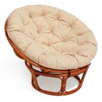 Кресло PAPASAN/ПАПАСАН 23/01 W /с подушкой/ диаметр подушки 129 см, 115х101х104 см, Cognac (коньяк), ткань Старт Кресло PAPASAN/ПАПАСАН 23/01 W /с подушкой/ диаметр подушки 129 см, 115х101х104 см, Cognac (коньяк), ткань Старт