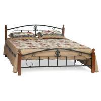 Кровать РУМБА (AT-203)/ RUMBA дерево гевея/металл, 160*200 см (Queen bed), красный дуб/черный Кровать РУМБА (AT-203)/ RUMBA дерево гевея/металл, 160*200 см (Queen bed), красный дуб/черный
