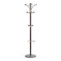 Вешалка Sakura (mod. GH-8606) дерево/хром/мрамор, 37 x 37 x 175 см, Black (Черный) / Walnut (Орех)