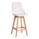 Стул барный TULIP BAR (mod. C1014H-1) / 1 шт. в упаковке пластик/дерево, 42 х 47,5 х 104 см, White (Белый) 70029/ натуральный