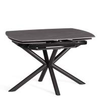 Стол обеденный Winston/Винстон столешница керамика (матовая) /опоры металл, темно-серый/черный, (120+30+30)x80x75(+1) см Стол обеденный Winston/Винстон столешница керамика (матовая) /опоры металл, темно-серый/черный, (120+30+30)x80x75(+1) см