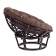 Кресло PAPASAN/ПАПАСАН 23/01 W /с подушкой/ диаметр подушки 125 см, 115х101х104 см, Antique brown (античный черно-коричневый), ткань Коричневый,