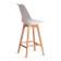 Стул барный TULIP BAR (mod. C1014H-1) / 1 шт. в упаковке пластик/дерево, 42 х 47,5 х 104 см, White (Белый) 70029/ натуральный
