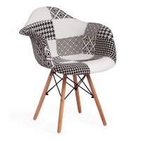 Кресло CINDY SOFT (EAMES) (mod. 101) / 1 шт. в упаковке дерево бук/металл/мягкое сиденье/ткань, 61 х 60 х 80 см , black/white (черный/белый) Кресло CINDY SOFT (EAMES) (mod. 101) / 1 шт. в упаковке дерево бук/металл/мягкое сиденье/ткань, 61 х 60 х 80 см , black/white (черный/белый)
