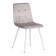 Стул CHILLY (mod. 7094-1) / 2 шт. в упаковке вельвет/металл, 44,5х52,5х86 см, light grey (светло-серый) HLR14 / белый (Комплект из 2 шт.)