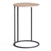 Журнальный стол Mone МДФ/металл, 45х45х70,5 см, дуб беленый/черный Журнальный стол Mone МДФ/металл, 45х45х70,5 см, дуб беленый/черный